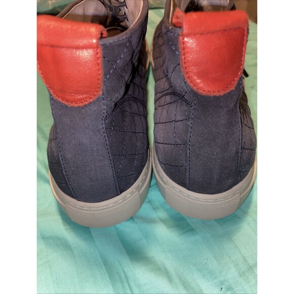 Del Toro Sneaker Chukka Boot Navy Suede Quilted size 13 Made in Italy main image 4